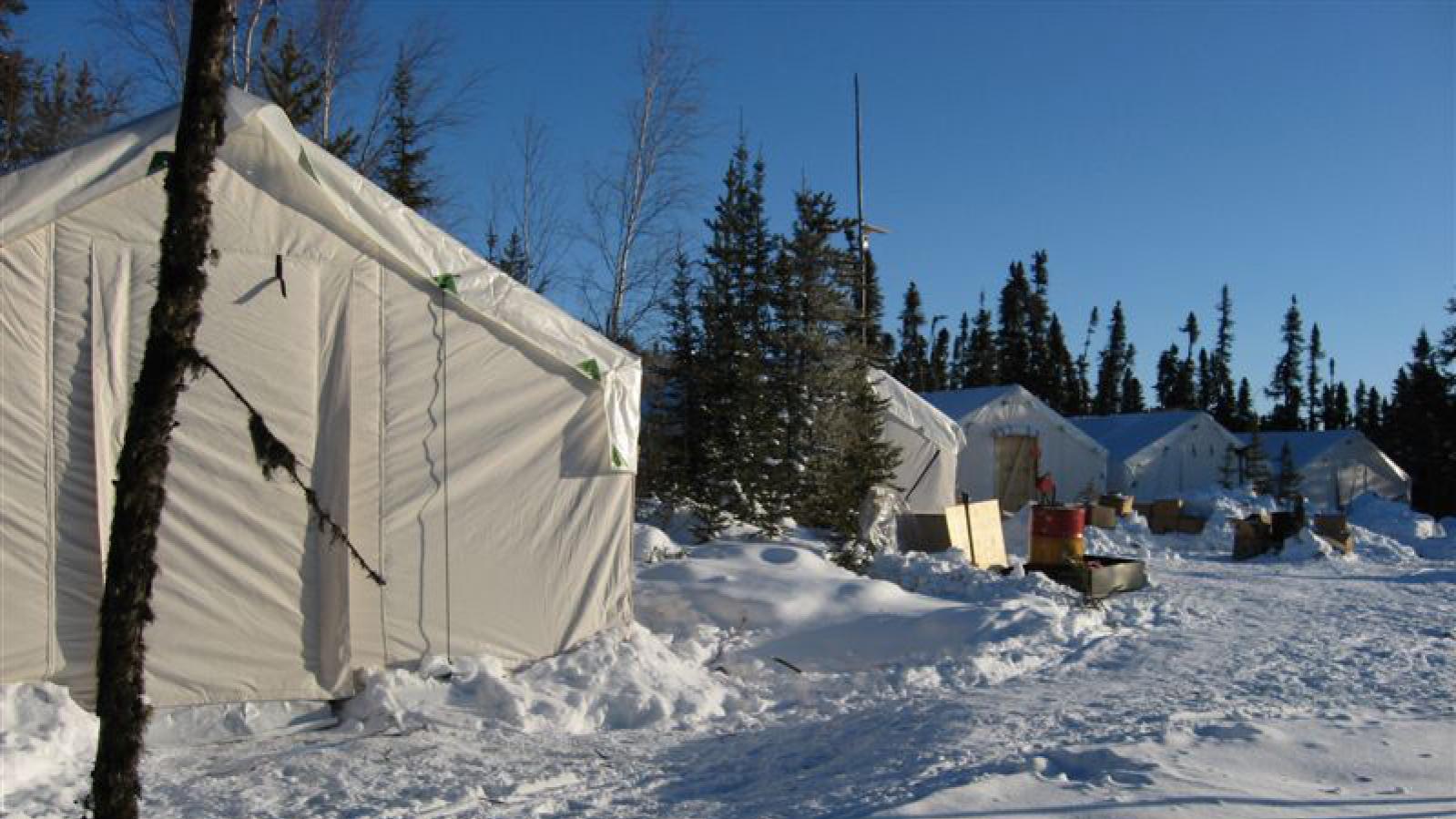 Karin Lake exploration camp during drill program