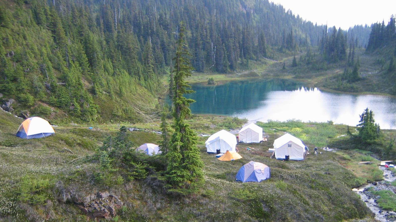 Exploration camp at the Hat Zone of the Kalum Project in Northwest BC